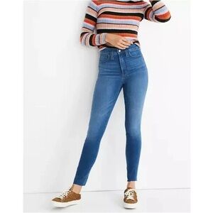 Madewell Petite 10 Inch High-Rise Roadtripper Jeans Raw Hem Women's Size 25 P